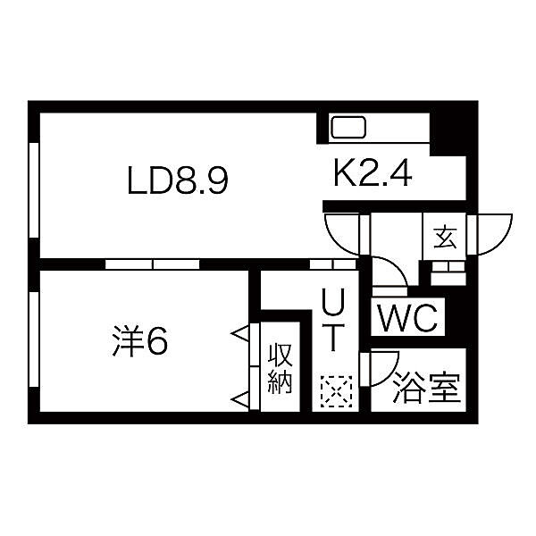 ラ・シュエット花園M II 401｜北海道小樽市花園３丁目(賃貸マンション1LDK・4階・39.40㎡)の写真 その3