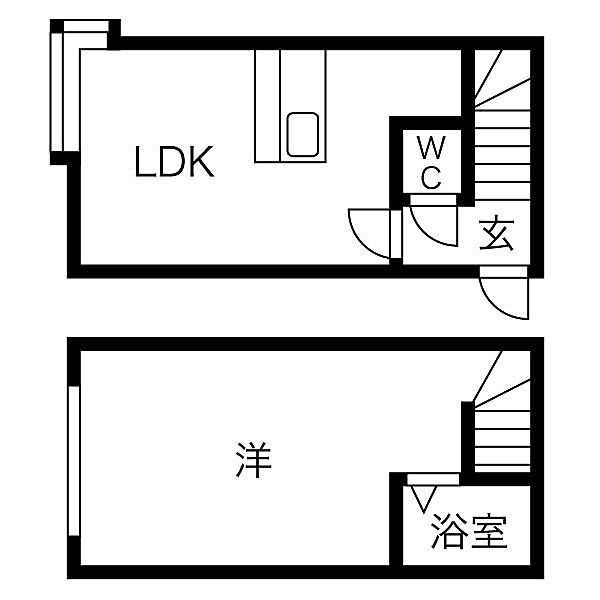 グランプリ東雲 103｜北海道小樽市東雲町(賃貸アパート1LDK・2階・27.80㎡)の写真 その2