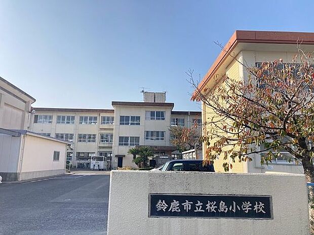桜島小学校合計：665名　【2023年11月時点】学年ごとにクラス3~4 960m