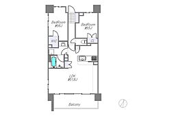 BELISTA早稲田　東京都新宿区西早稲田1-14-7 - 2LDKの間取り