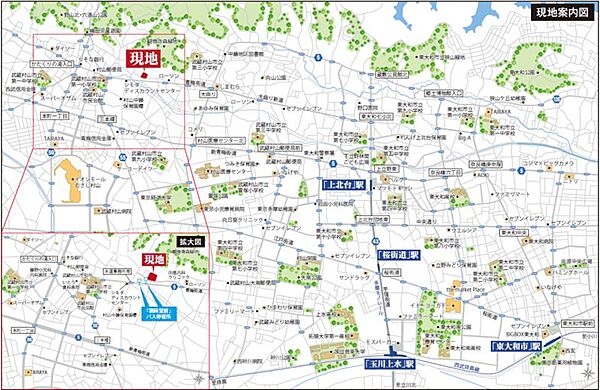 現地案内図です