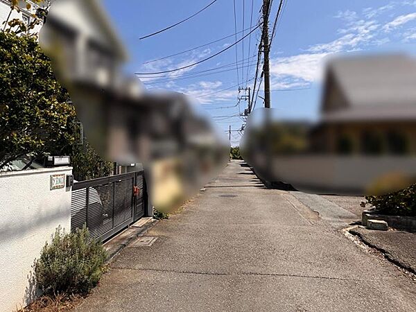 南西側からの前面道路