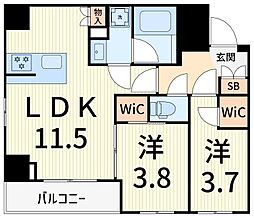 ステージグランデ亀有アジールコート 2LDKの間取図画像