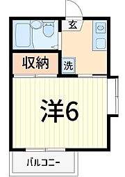 メゾン・テクノ 1Kの間取図画像
