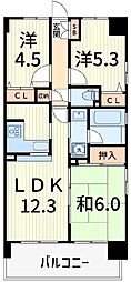RJRRECROSS立石 3LDKの間取図画像