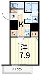 Capricorn 1Kの間取図画像