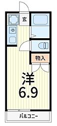 ウイナーズハイツ2 ワンルームの間取図画像