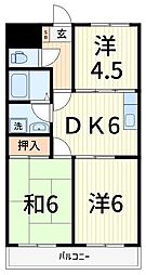 マンションラ・ブリューヌ 3DKの間取図画像
