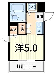 グラン立石 1Kの間取図画像
