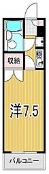 フラワーシティ 1Kの間取図画像