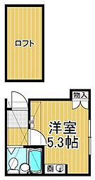 プレシャス亀有 ワンルームの間取図画像