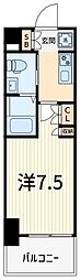 ラドゥセールお花茶屋1 1Kの間取図画像