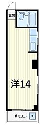 パークサイド柴又 1DKの間取図画像