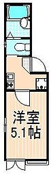 メゾンさくら亀有 1Kの間取図画像