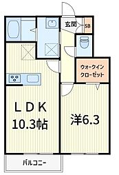 ピルツ 1LDKの間取図画像