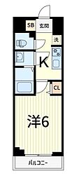 AZESTアオト 1Kの間取図画像
