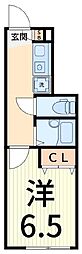 Plau京成立石 1Kの間取図画像
