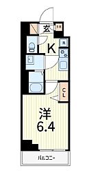 AZEST立石2 1Kの間取図画像