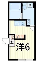 Epicer柴又 3階ワンルームの間取り