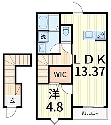 リーブルファイン葛飾西水元 203 2階1LDKの間取り