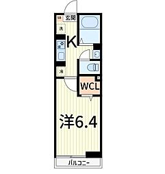 リビングヴィレッジ新柴又 1Kの間取図画像