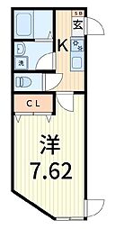 カーサ柴又 106 1階1Kの間取り