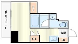 リビオセゾン亀有 201 2階ワンルームの間取り