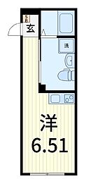 すすむテラス金町 203 2階ワンルームの間取り