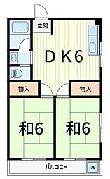 ハイツモチダ 2DKの間取図画像