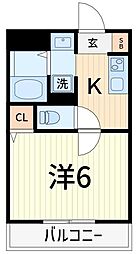 リブリ・アイリス-エンサータ 1Kの間取図画像