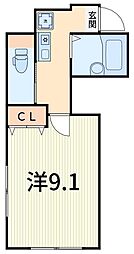 AZEST-RENT柴又 1Kの間取図画像