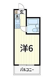 パレドール高砂1 ワンルームの間取図画像