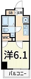 URBANPARKお花茶屋 1Kの間取図画像