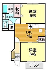 間取図画像 2DK