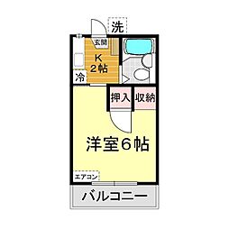 間取図画像 1K