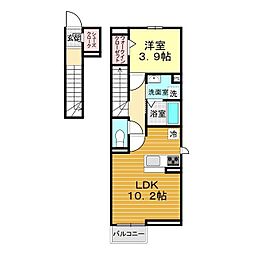 サミーヨK 1LDKの間取図画像