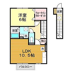シャルマン 1LDKの間取図画像
