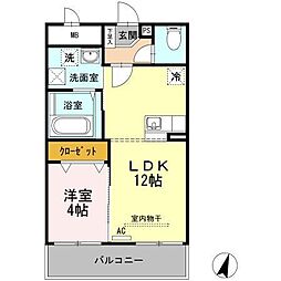 PLACE72 1LDKの間取図画像