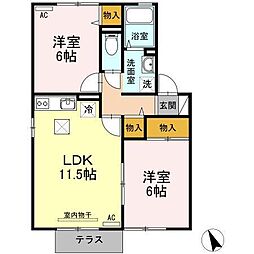 JUNHOUSE1A 2LDKの間取図画像