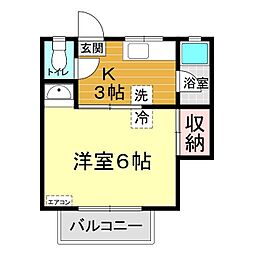 エイトハイツ 1Kの間取図画像
