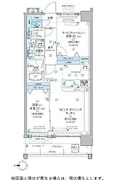 コンフォルシア国立 2LDKの間取図画像