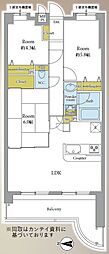 日神パレステージ三鷹2 3LDKの間取図画像