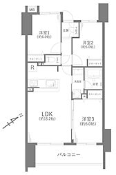 サンクレイドル西東京ウインフォート 3LDKの間取図画像