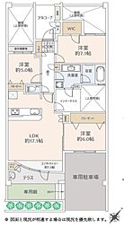 ルイシャトレ府中フェアリーコート 3LDKの間取図画像