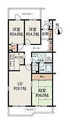 府中学園ハイツ 3LDKの間取図画像