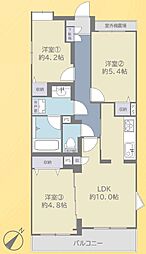グランヴェール国分寺壱番館 3LDKの間取図画像