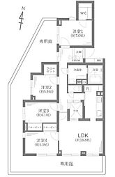 南生田アメニティホームズ2番館 4LDKの間取図画像