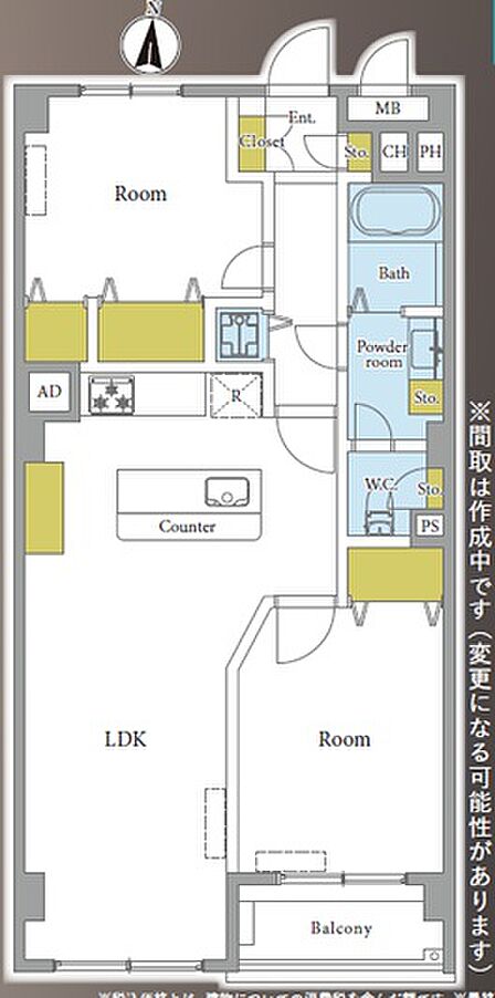 2LDK 間取り