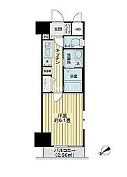 アヴァンティーク銀座2丁目弐番館 11階1Kの間取り