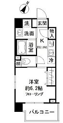 ミッテドルフ 4階1Kの間取り